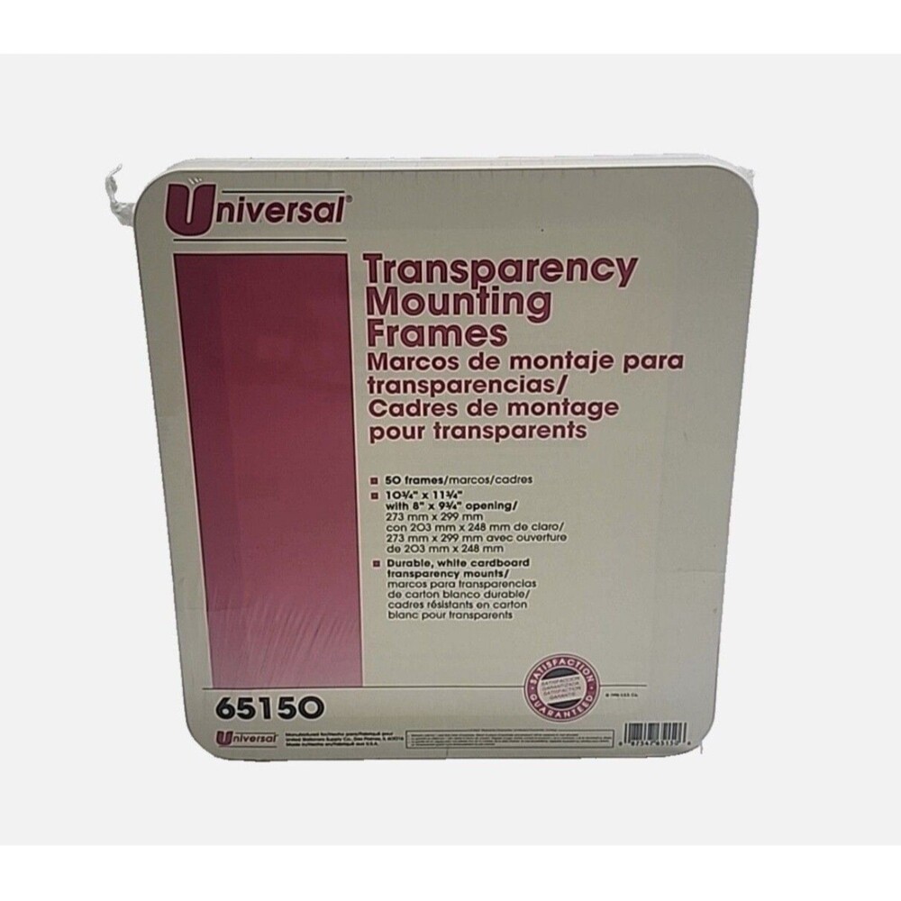 Universal Mounting Frames 65150 50pk White Cardboard for Transparencies USA